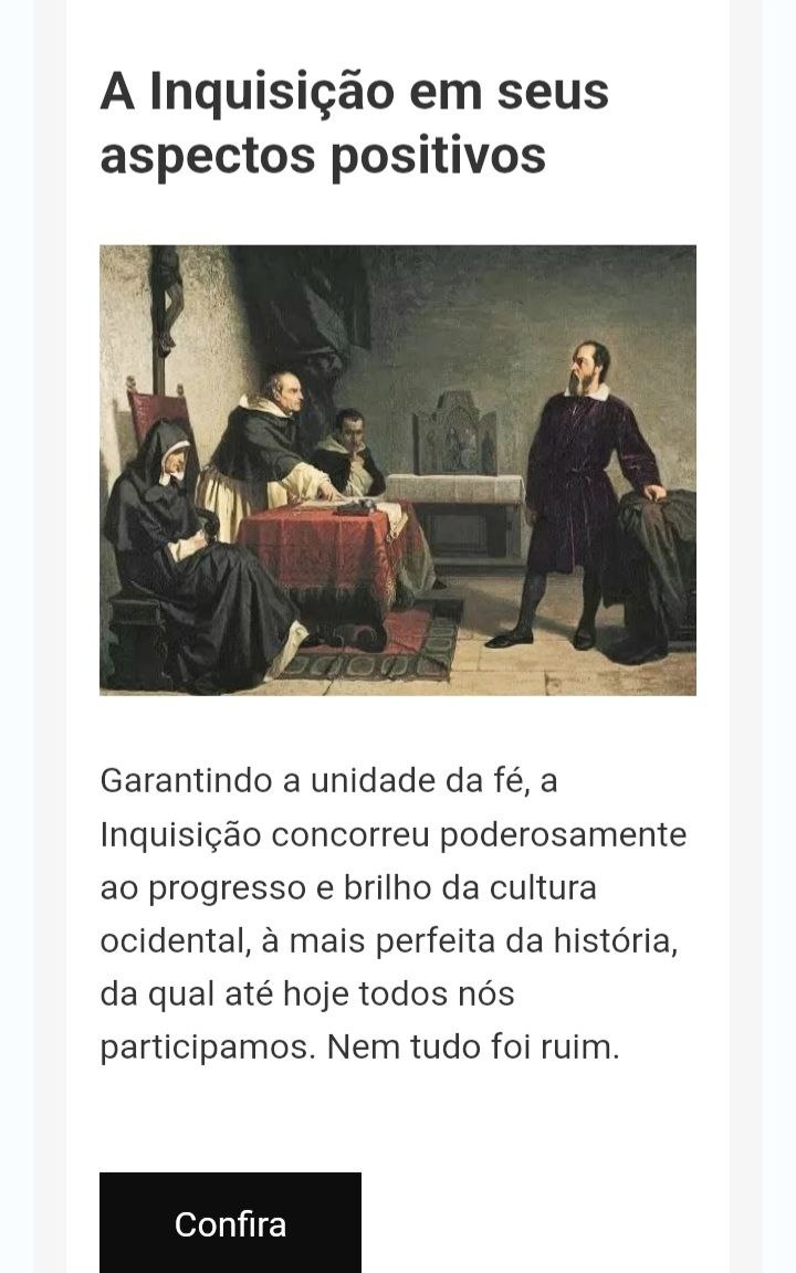 " A Inquisição em seus aspectos positivos"